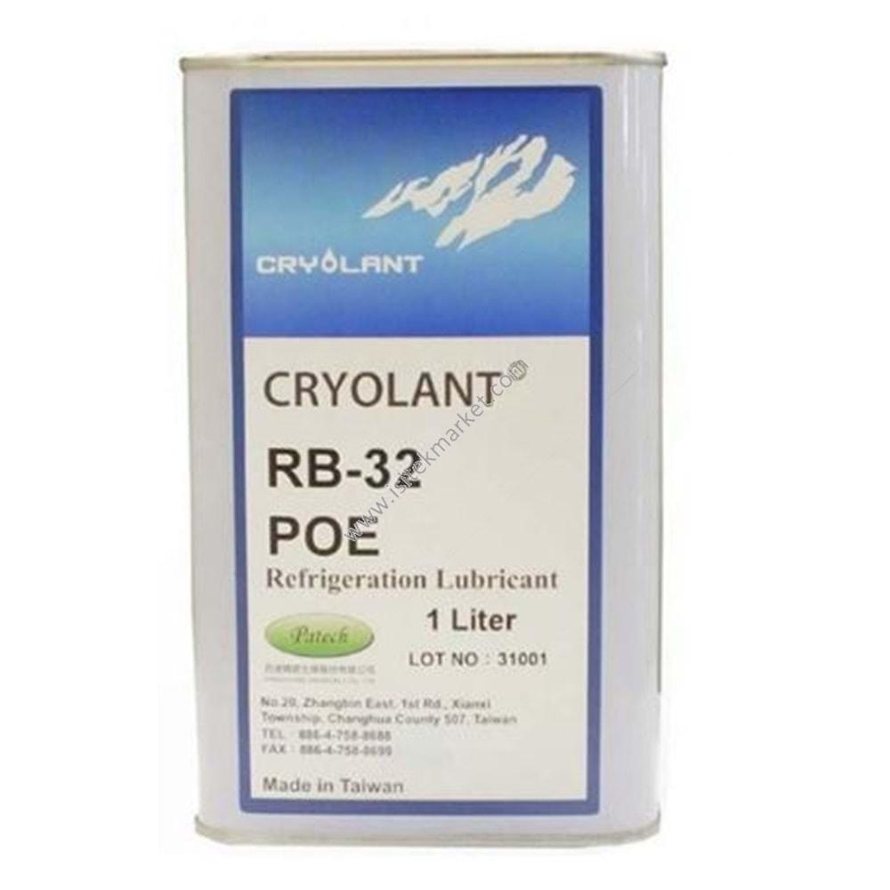 KLİMA KOMPRESÖR YAĞI 1 LT CRYOLANT RB-32 POE