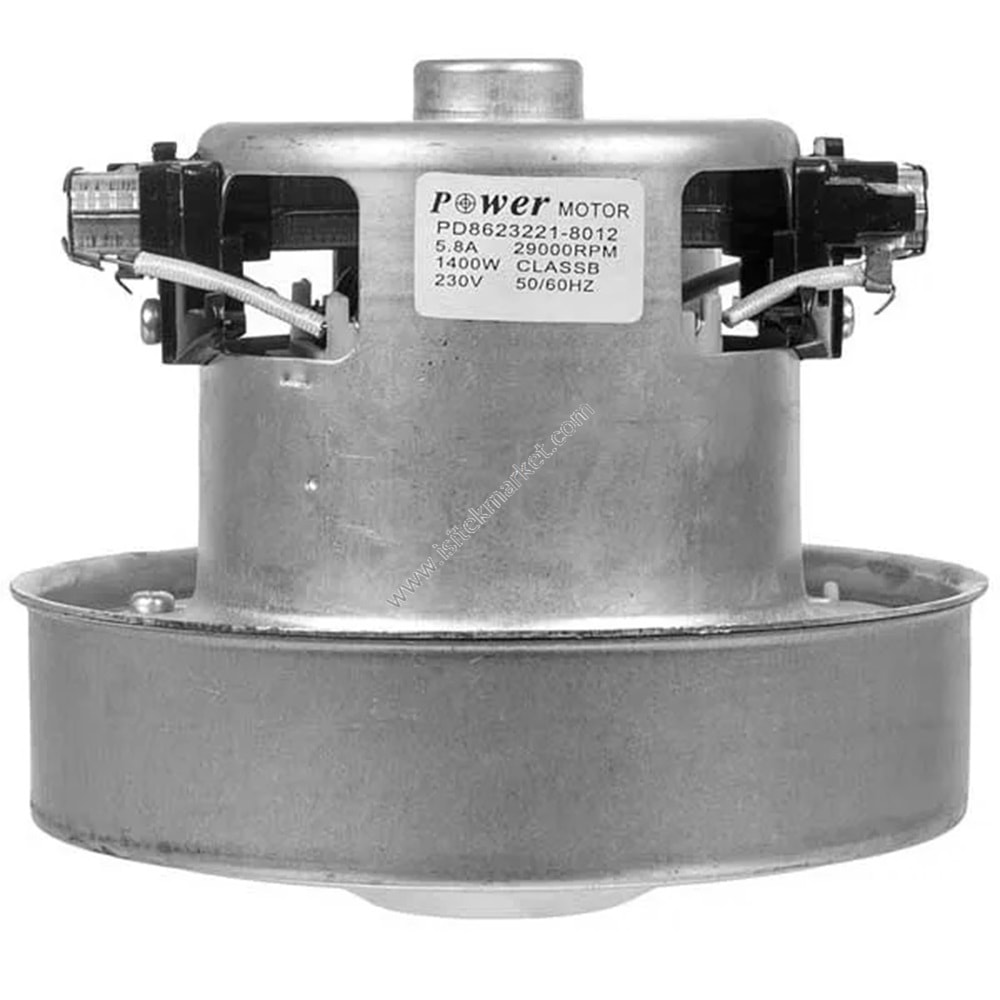 ELEKTRİKLİ SÜPÜRGE MOTORU PD8623221-8012 GÜÇ MOTORU D=130/84 MM H=34/109 MM 1400 W 230 V