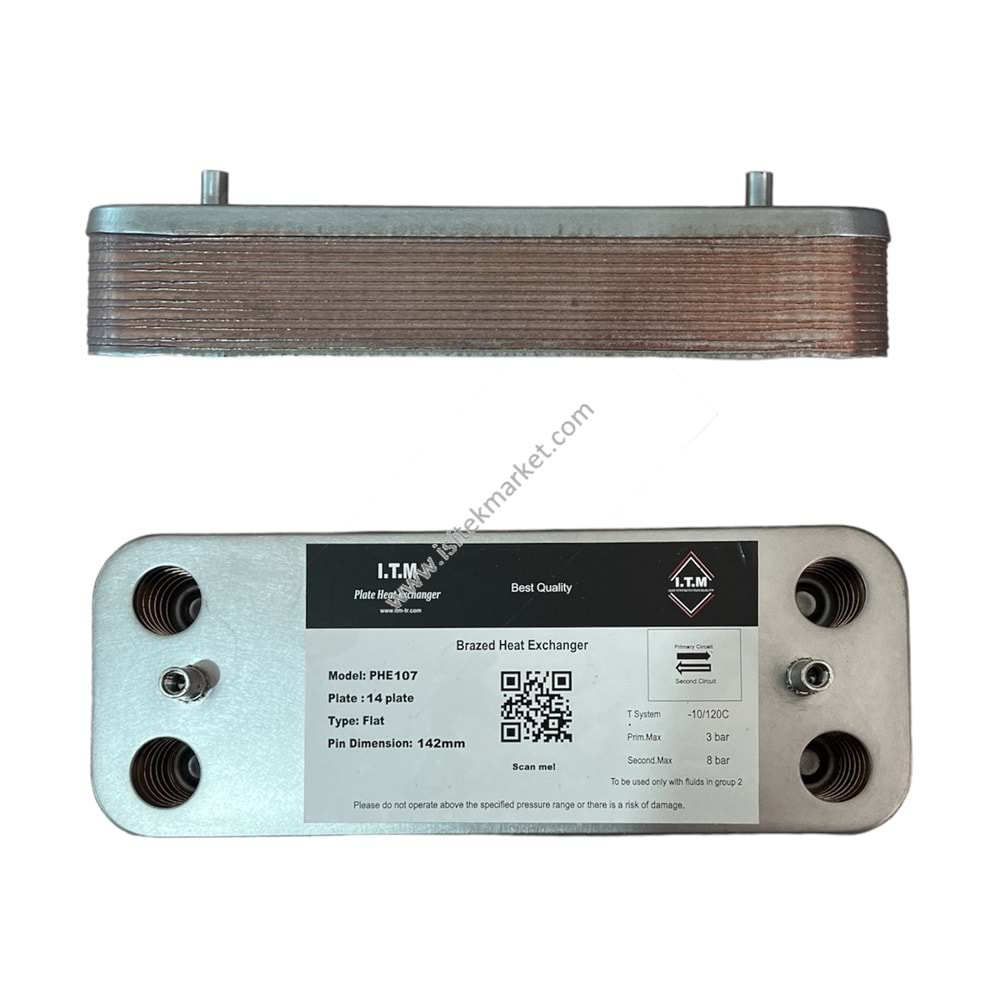 PLAKALI EŞANJÖR ITM1901444 14PL 142mm - ARS EGİS-II / CLAS/ GENUS EVO/ CARES/ALTEAS