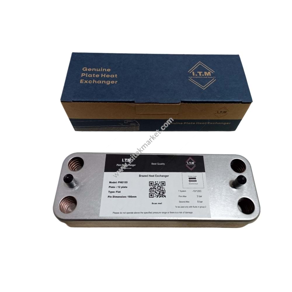 PLAKALI EŞANJÖR ITM2071206 12PL 166mm - DD D001060234 HEATLINE D020116522-PRTH 0020118595 0020025294 VAI 0020123543 -BX 711612800- FONDITAL 6SCAMPIA07 ARI.GENUS