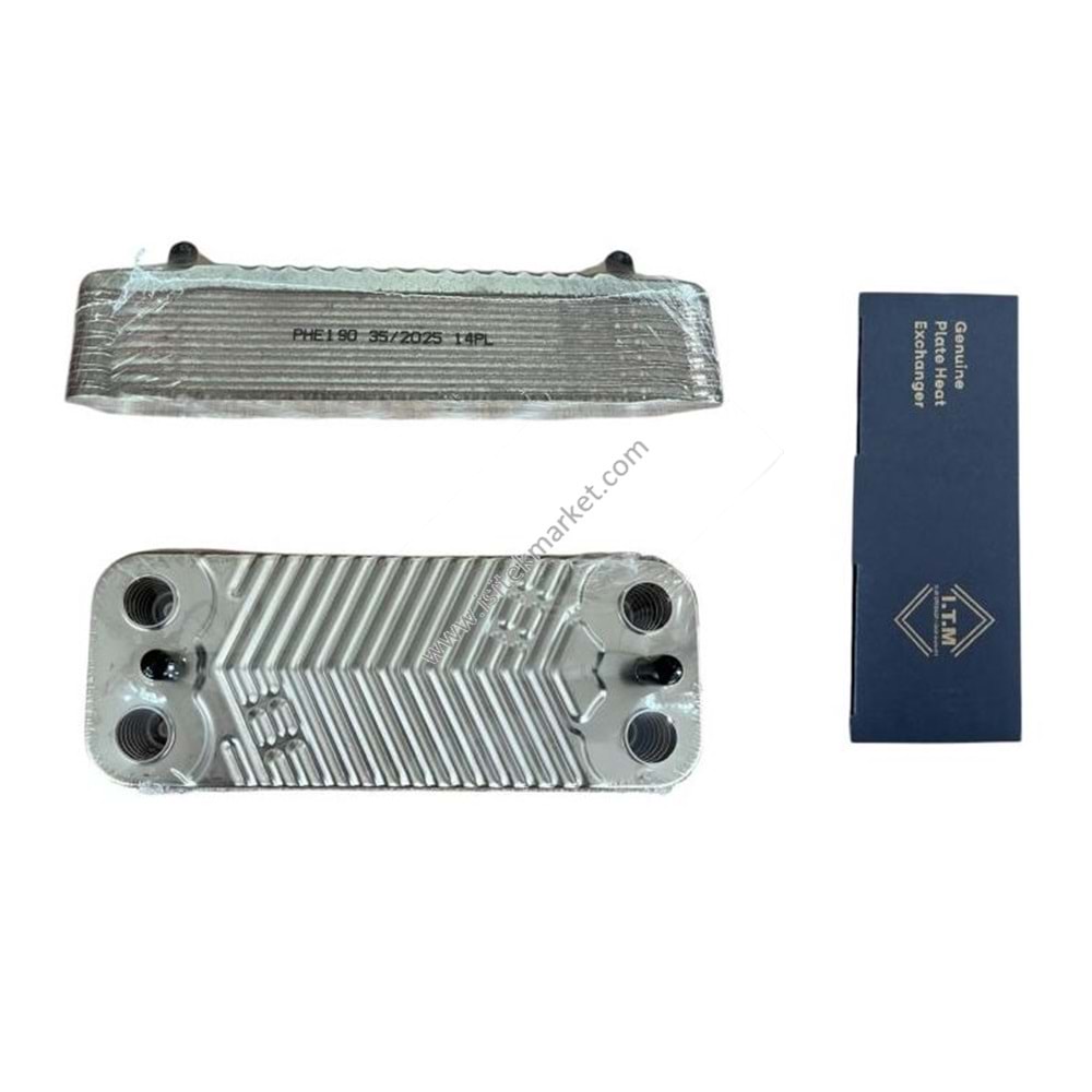 PLAKALI EŞANJÖR ITM 14PL DALGALI 148mm - ÇAPRAZ GİRİŞ