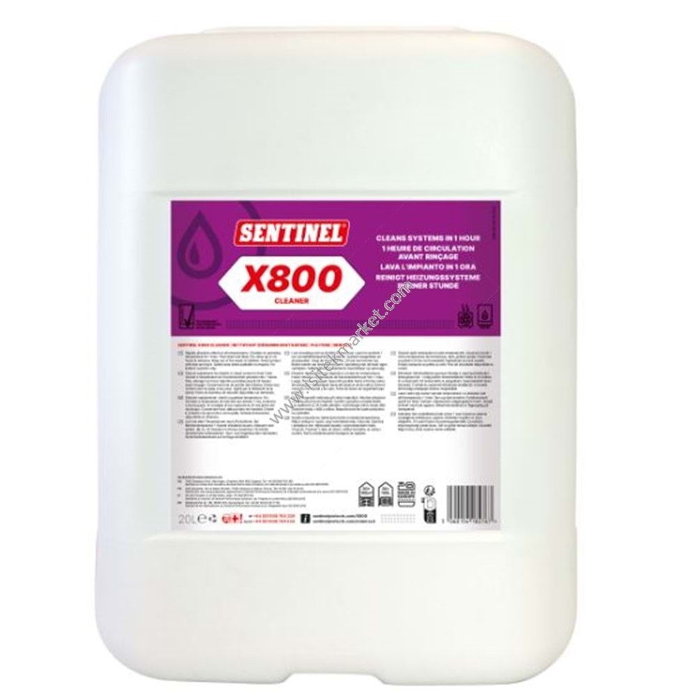 X800 20 LITRE HIZLI TEMİZLEME KİMYASALI SENTINEL