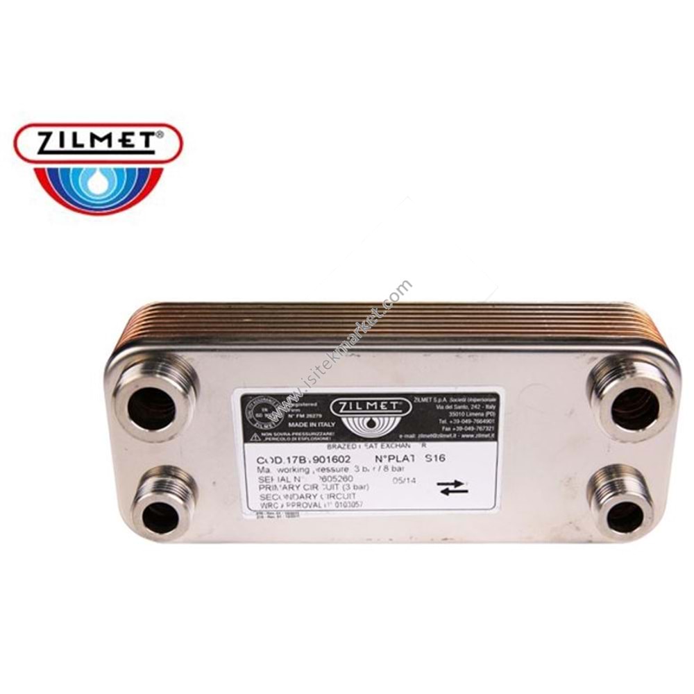 PLAKA EŞANJÖR ZİLMET 17B1901602 16 PLAKA DOMUSA TEKNİK CFOV000044