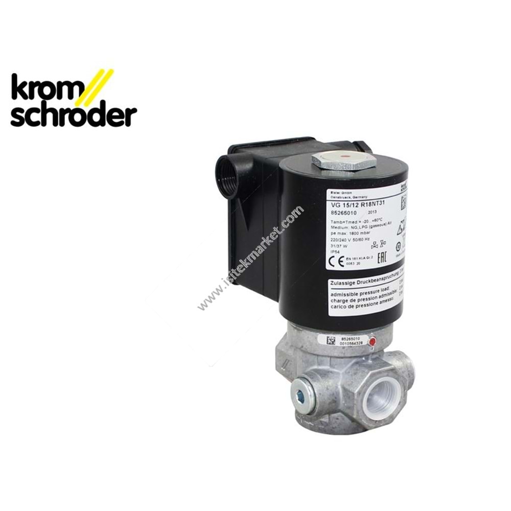 SELONOİD VALF KROM SCHRÖDER VG 15/12 R18 NT31 85265010