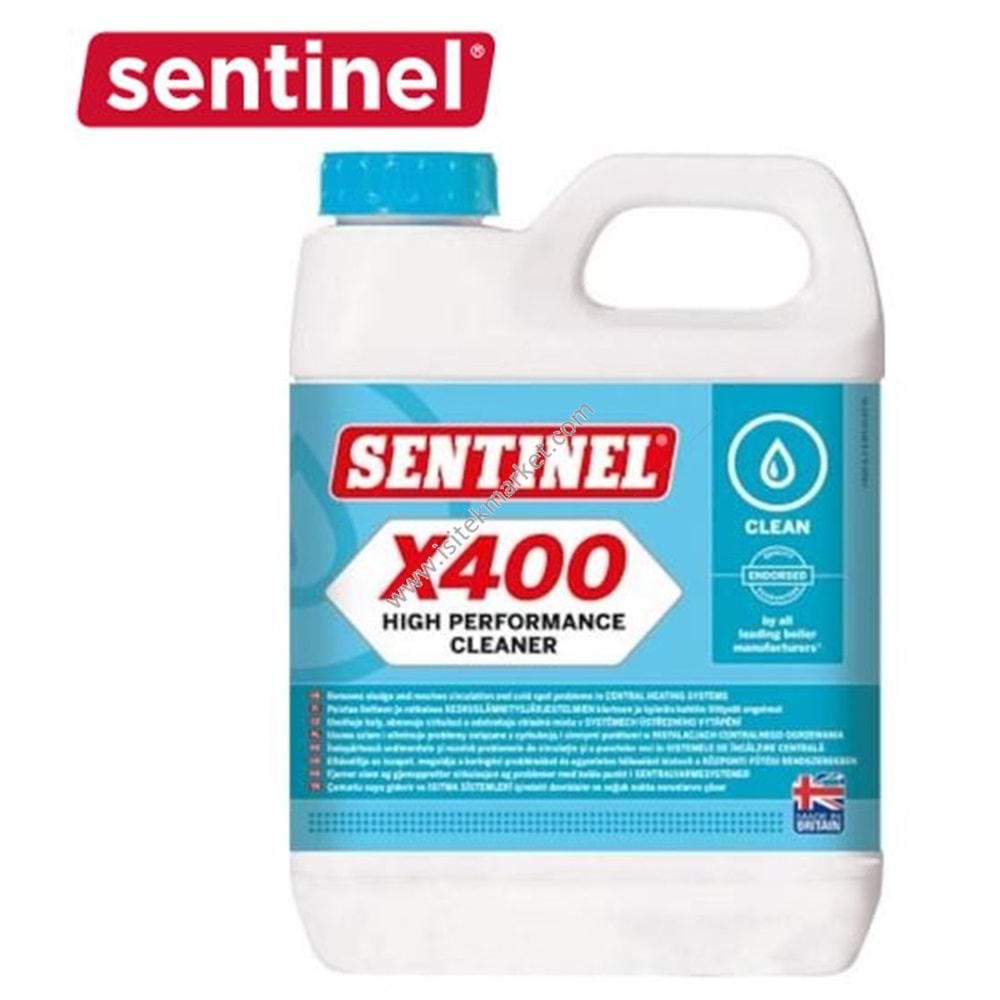 X400 1 LITRE YÜKSEK PERFORMANS SİSTEM TEMİZLEME KİMYASAL SENTINEL