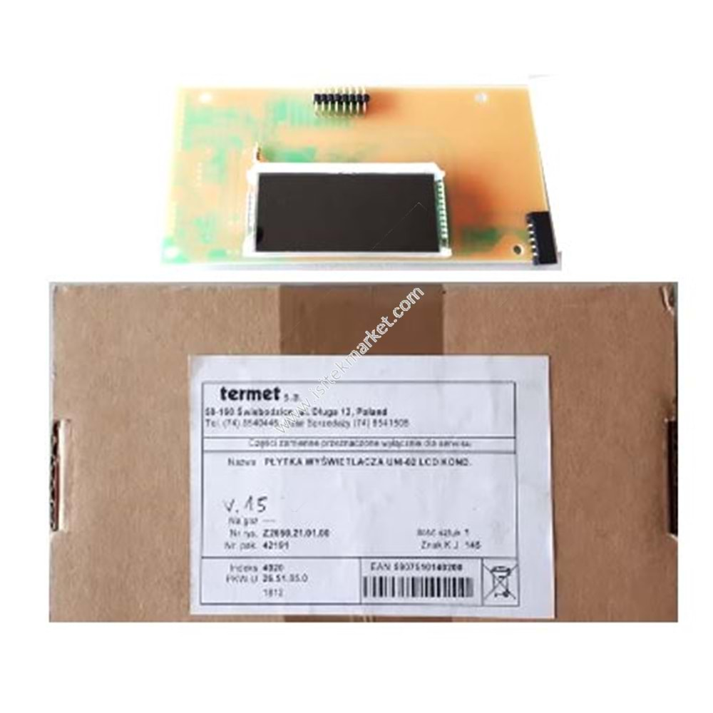 TERMET Z2650210100 Z2650.21.01.00 EKRAN KARTI UNI 02 LCD ECOCONDENS GOLD