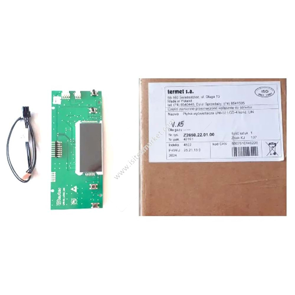 TERMET Z2650220100 Z2650.22.01.00 EKRAN KARTI UNI 02 LCD ECOCONDENS GOLD