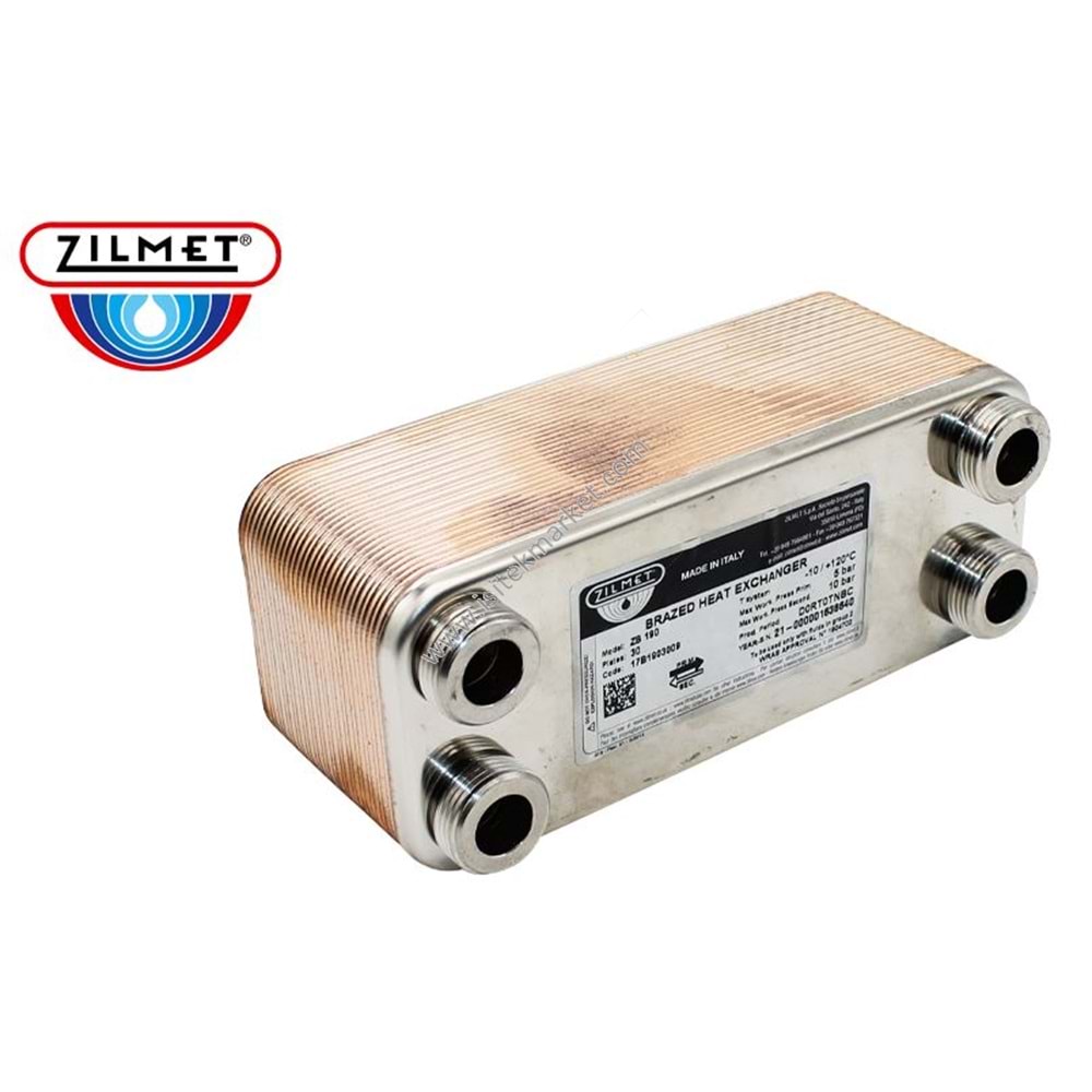 PLAKA EŞANJÖR ZİLMET 17B1903009 30 PLAKA DOMUSA FERROLI