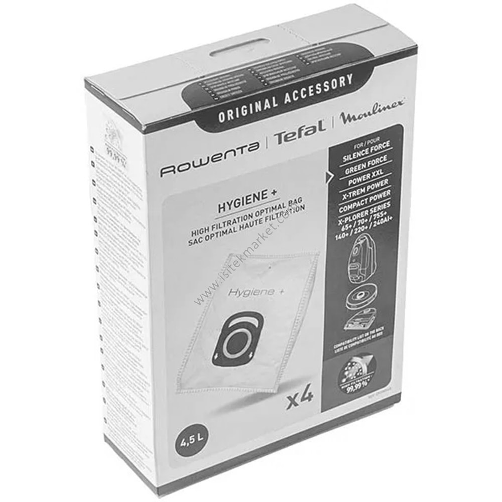 MİCROFİBER TOZ TORBASI ZR200540 ELEKTRİKLİ SÜPÜRGE ÜÇÜN. 4 İN PACK