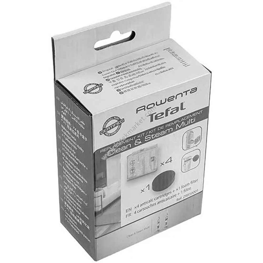 DEKALSİFİYİNG GRANÜLLERI + BUHARLI SÜPÜRGE İÇIN FİLTRE SETI ROWENTA ZR850001