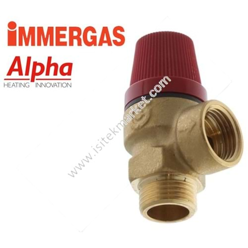 3 BAR EMNİYET VENTİLİ DIŞ DİŞLİ IMMERGAS ALPHA 1.0180 500E