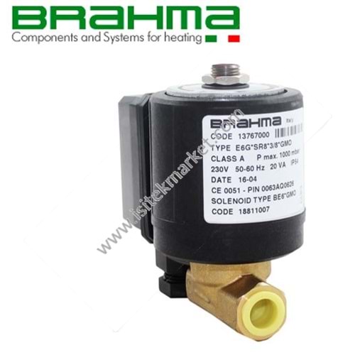 BRAHMA SELONOİD VALF 13767000 E6G*SR8*3/8*GMO