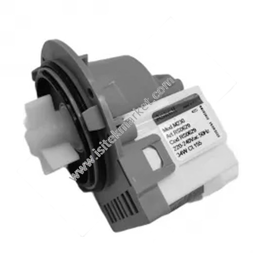 ÇAMAŞIR MAKİNESİ İÇİN POMPA -TAHLİYE POMPASI- 1656018 ASKOLL -MONTE EDİLMİŞ- 34 W M230 -ARKA TARAFTA EŞLEŞTİRİLMİŞ KONTAKLAR. 3 ADET KENDİ KENDİNE AÇILAN VİDA İÇİN-