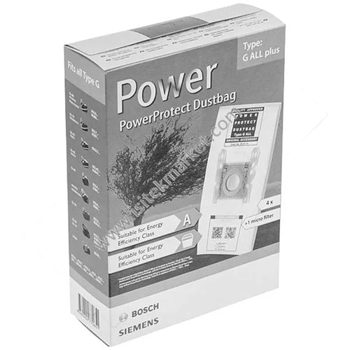 TOZ TORBASI SETI TIP G ALL + FİLTRE BBZ41FGALL FOR VC BOSCH, SİEMENS 17000816