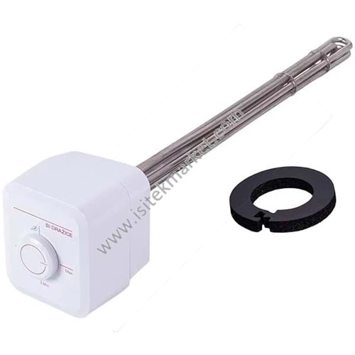 SU ISITICI ISITICI ELEMANI TERMOSTATLI DRAZICE 2110358 TJ 6/4“ 6000W L=520MM FLANŞ 125MM 1 SENSÖR TÜPÜ