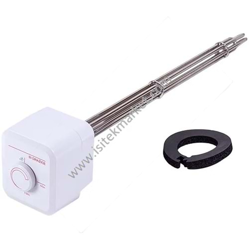 SU ISITICI ISITICI ELEMANI TERMOSTATLI DRAZICE 2110363 TJ 6/4“ 9000W L=605MM FLANŞ 125MM 1 SENSÖR TÜPÜ