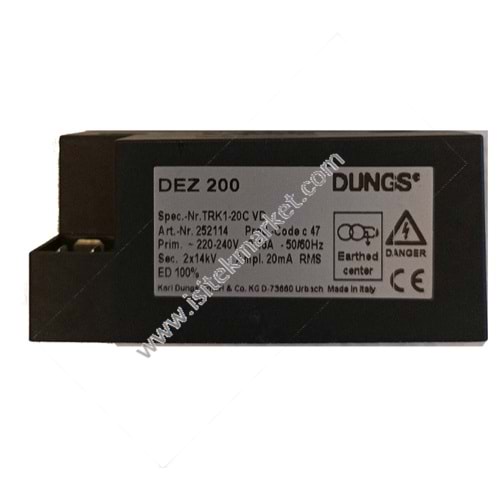 DUNGS 252114 DEZ200 ÇİFT ÇIKIŞLI ATEŞLEME TRAFOSU