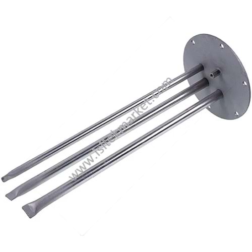 SU ISITICI FLANŞI KURU ISITICI ELEMANLARI (PASLANMAZ ÇELİK, DIŞ D=165 MM, TÜP L=400 MM, ANOT M6 İÇİN) GORENJE/TIKI 482979 UYUMLU