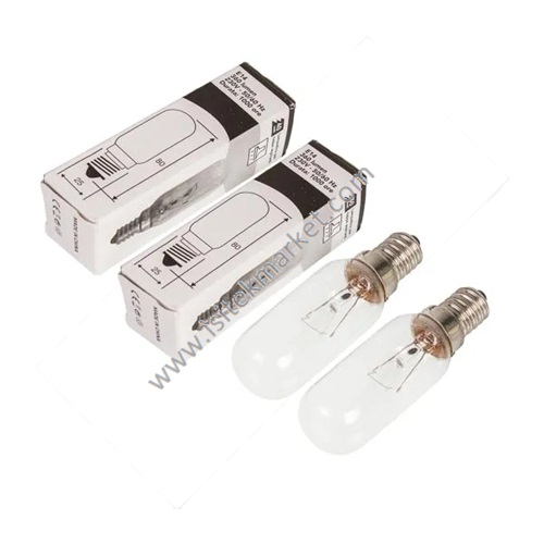 DAVLUMBAZ LAMBASI 230V 40W E14. 2'Lİ PAKET WHIRLPOOL 484000000985 UYUMLU