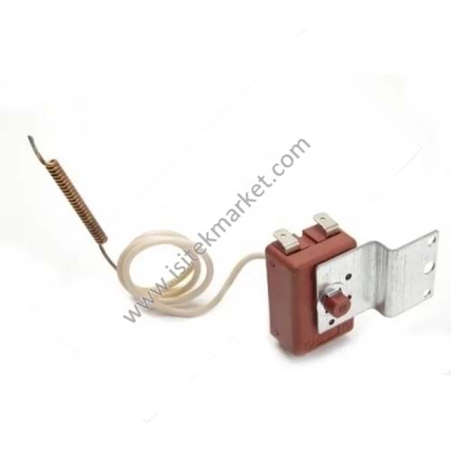 SU ISITICI TERMAL EMNİYET ŞALTERİ DRAZICE 6541907 16A 250V 99°C L-ŞEKLİ TERMİNALLER, KAPİLER L=450MM