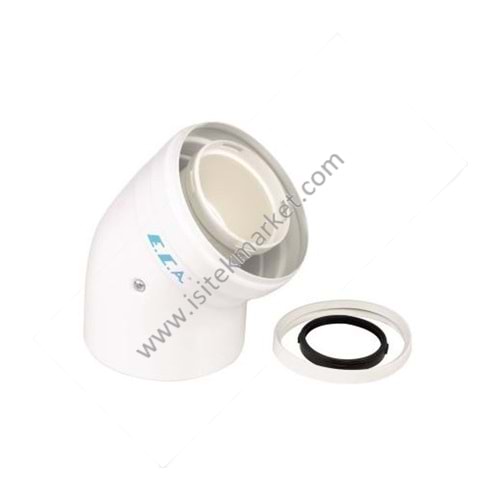 ECA 7006990096 FELIS 45° LİK BACA DİRSEK, Ø80/125 MM ( 50/65 KW )