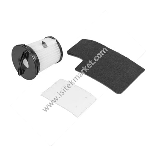 HEPA FİLTRES SETI (CONTAİNER) 4047 + KÖPÜK FİLTRE (MOTOR + SÜPÜRGE) ARİETE AT5166052900 H=95MM