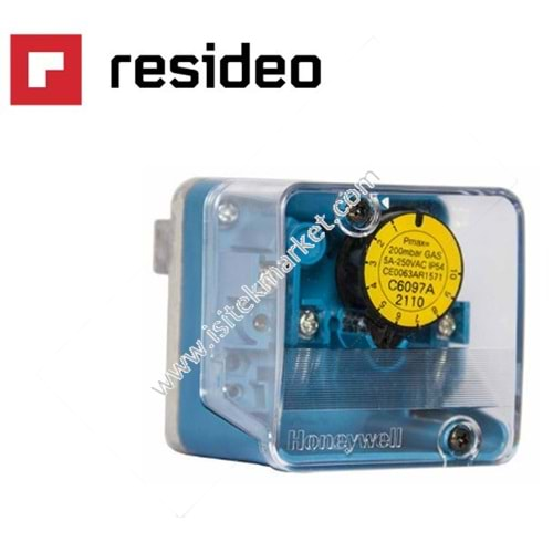 HAVA PROSESTATI HONEYWELL C6097A2110 200 MBAR 5A 250 VAC