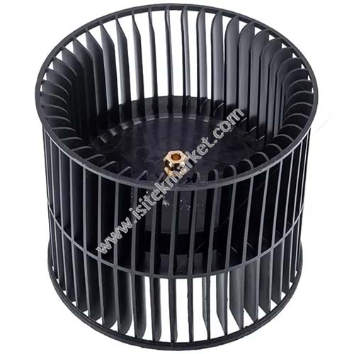 DAVLUMBAZ FAN ÇARKI D=130MM H=110MM MİL D = 5MM (SAAT YÖNÜNDE, SOMUN ALTINDA)