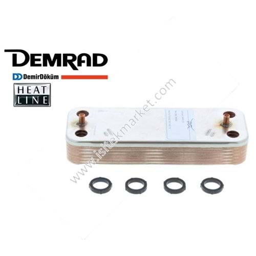 PLAKALI EŞANJÖR 12PL 166mm - DEMİRDOKÜM D001060234 HEATLINE