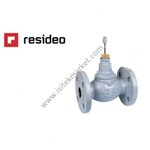 2-YOLLU LINEER VANA, FLANŞLI, DN32, PN16, KVS 16, DÖKÜM GÖVDE RESIDEO DF32B16.0CI
