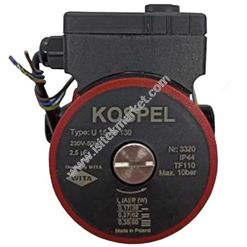 ELEKTRİKLİ KOMBİ SİRKÜLASYON POMPA MOTORU U 15-60 130 KOSPEL ????.L/R, L1/R1, L2/R2 01246