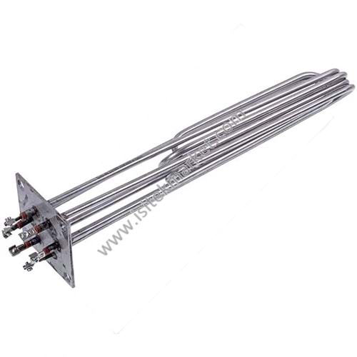 ELEKTRİKLİ KOMBİ REZİSTANSLARI BLOĞU 15KW 220V/380V L=475MM FLANŞ 100X100MM