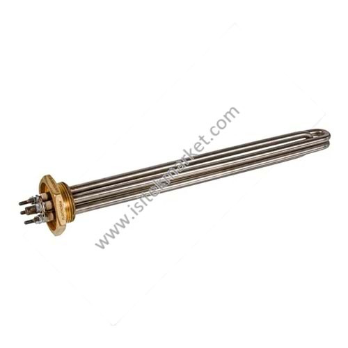 ELEKTRİKLİ KOMBİ REZİSTANSLARI BLOĞU 9KW 220-380V L=325MM SOMUN 1 1/4