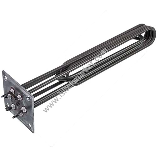 ELEKTRİKLİ KOMBİ REZİSTANSLARI BLOĞU 12 KW L=390 MM, FLANŞ 100X100 MM