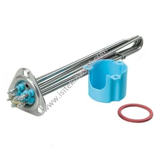 ELEKTRİKLİ KOMBİ REZİSTANSLARI BLOĞU 9KW 220V L=370MM MONTAJ: 3 DELİK BALCIK