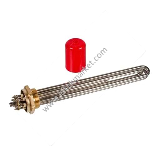 ELEKTRİKLİ KOMBİ REZİSTANSLARI BLOĞU 6KW 220-380V L=290MM SOMUN 1 1-2 BALCIK