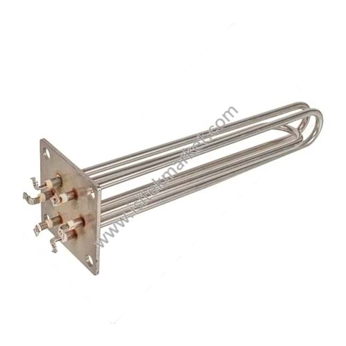 ELEKTRİKLİ KOMBİ REZİSTANSLARI BLOĞU 6KW 220V L=325MM FLANŞ 100X100MM BALCIK