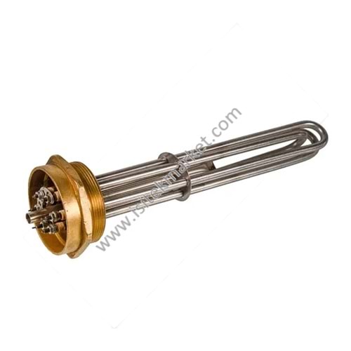 ELEKTRİKLİ KOMBİ REZİSTANSLARI BLOĞU 6KW 220-380V L=280MM SOMUN 2 1-2 BALCIK