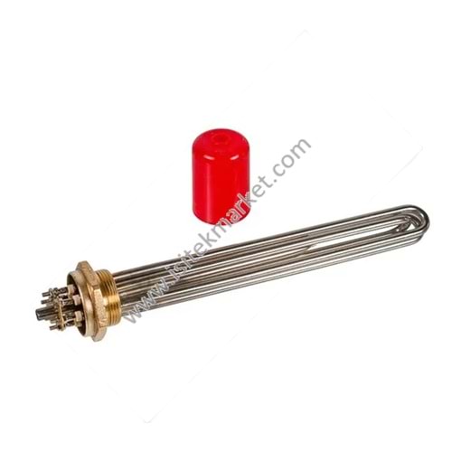 ELEKTRİKLİ KOMBİ REZİSTANSLARI BLOĞU 5KW 220V L=190MM SOMUN 1 1-2 (48MM) SANAL