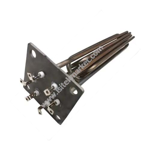 ELEKTRİKLİ KOMBİ REZİSTANSLARI BLOĞU 9KW 220V L=325MM FLANŞ 100X100MM