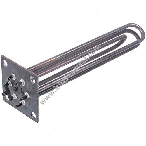 ELEKTRİKLİ KOMBİ REZİSTANSLARI BLOĞU ELECTRON-T 4,5 KW (PASLANMAZ ÇELİK), L=340 MM FLANŞ 100X100 MM