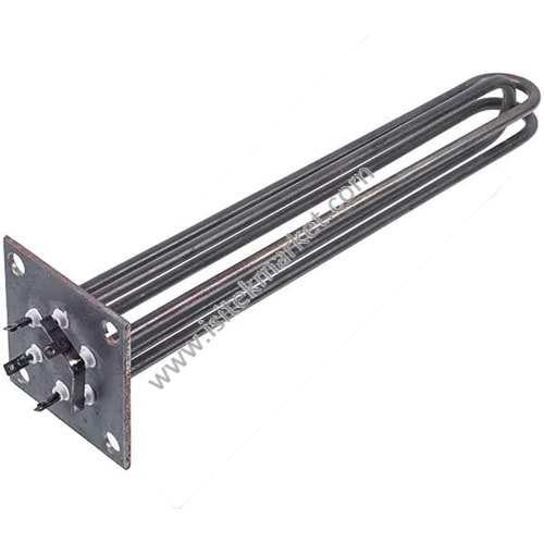 ELEKTRİKLİ KOMBİ REZİSTANSLARI BLOĞU ELECTRON-T 9 KW (PASLANMAZ ÇELİK), L=385 MM FLANŞ 100X100 MM