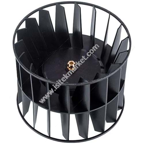 DAVLUMBAZ FAN ÇARKI D=155MM H=120MM MİL D=5MM (SAAT YÖNÜNDE, SOMUN ALTINDA)
