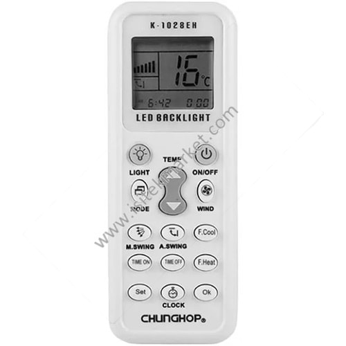 CHUNGHOP KLİMA EVSEL KUMANDASI K-1028EH
