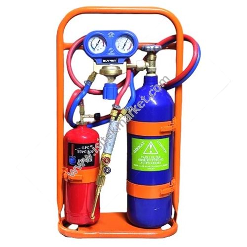 KLİMA EL ALETLERİ OKSİJEN KAYNAK SETİ DOLDURULABİLİR TÜP 6 LT