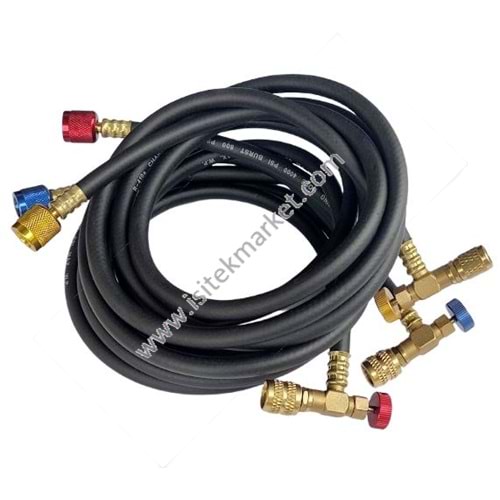 KLİMA EL ALETLERİ VANALI HORTUM SETİ 150 CM 3 ADET 410 TIP