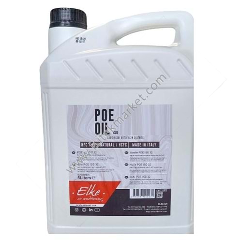 KLİMA KOMPRESÖR YAĞI 5 LT ELKE POE 170