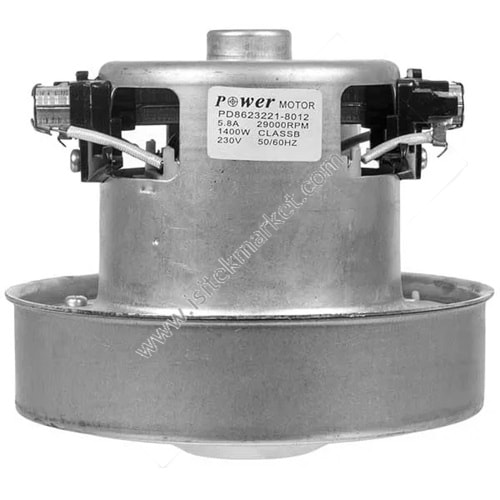ELEKTRİKLİ SÜPÜRGE MOTORU PD8623221-8012 GÜÇ MOTORU D=130/84 MM H=34/109 MM 1400 W 230 V