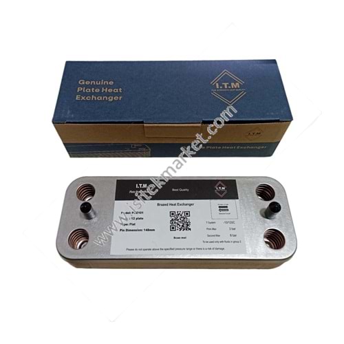 PLAKALI EŞANJÖR UYUMLU PARÇA ITM1901226 12 PLK 148mm EC 7006902439 TIBERIS 30631400300401 PROTEHERM 0020043598 ARS 995945FER 39842130VIE 7856846 7825533 7823858 BIASI BI1181122 ITALTHERM 515001743