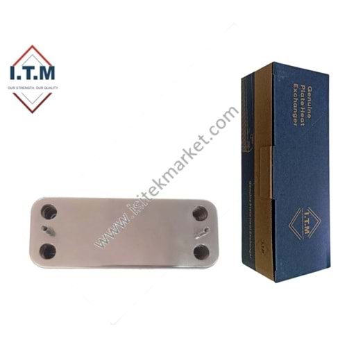 PLAKALI EŞANJÖR ITM 12 PL DÜZ 154mm - ÇAPRAZ GİRİŞ